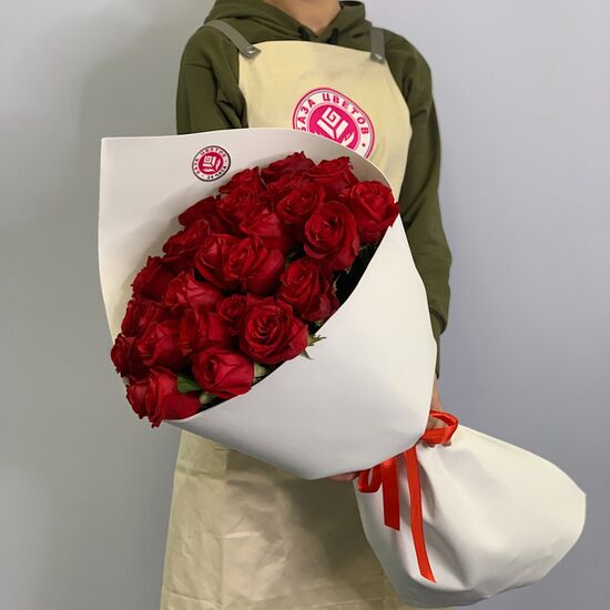 Фото Букеты из эквадорских красных роз (50 см) 101 шт. в Нижнем Новгороде